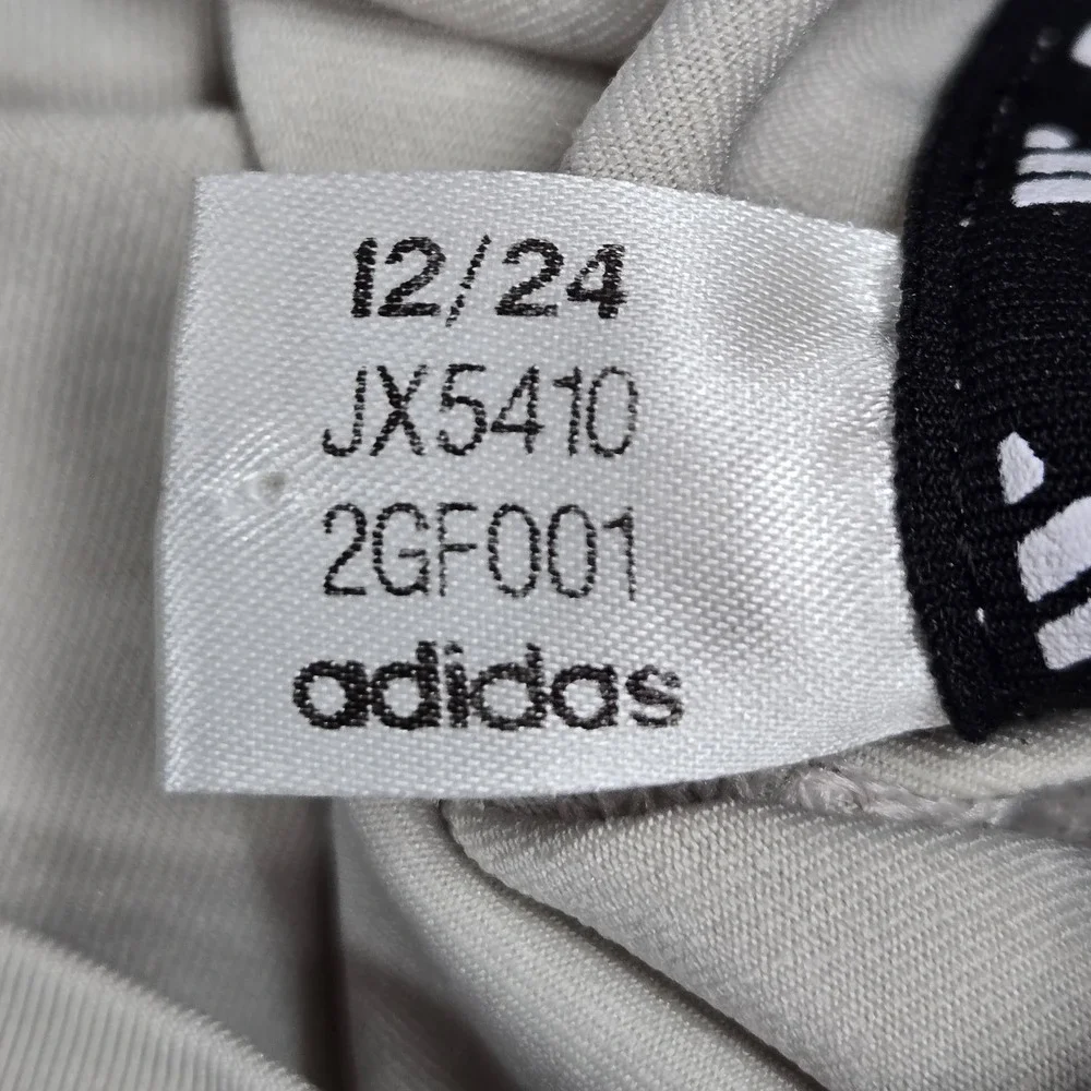 Adidas Men Shirt L Beige JX5410 Activewear Logo Short Sleeve